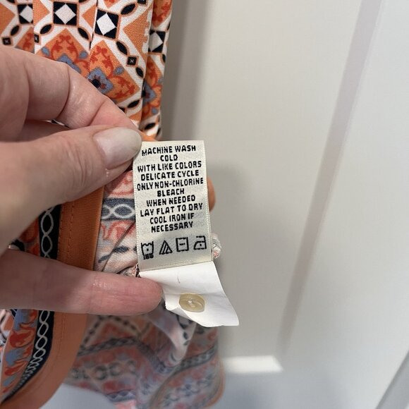 Max Studio Dress XS Orange Blue - Picture 6 of 7